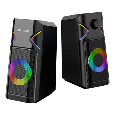 RGB 게임 컴퓨터 스피커 USB 노트북 소음 슈퍼 볼륨 데스크톱 서브우퍼